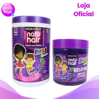 Kit Creme para Pentear Uva 1Kg + Gelatina de Uva Natuhair 500g