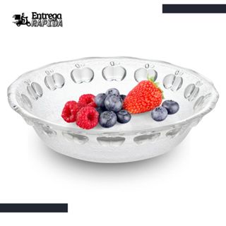 Fruteira Redonda Tigela Bowl De Vidro Travessa Saladeira 28cm Transparente em Oferta na Shopee