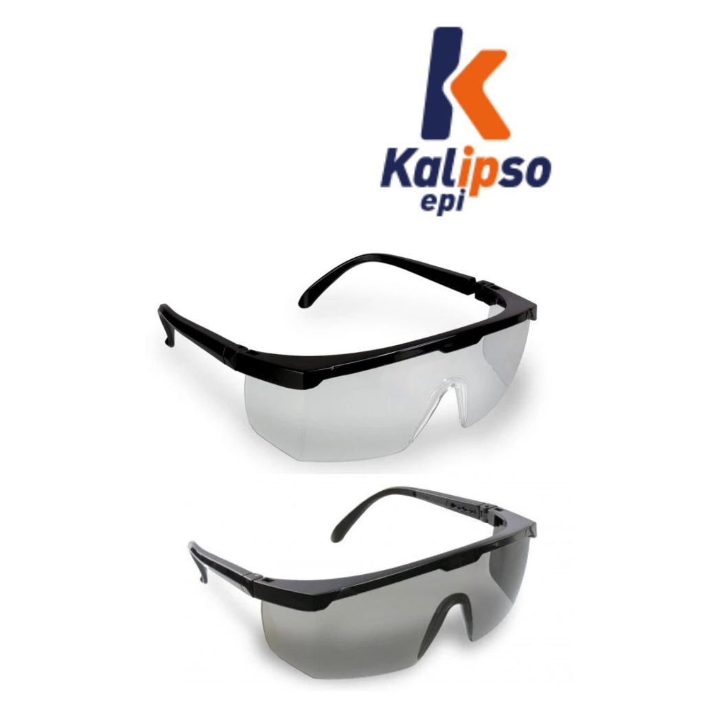 Óculos De Proteção Kalipso Jaguar Segurança Epi Para Laboratórios Obras Indústrias Incolor ou Cinza