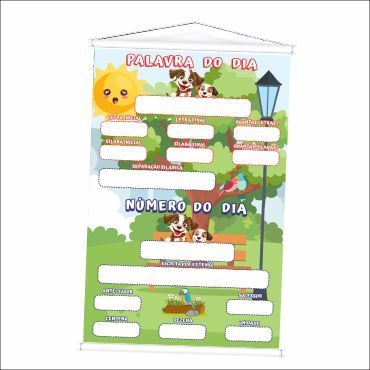 Banner de Palavra do Dia produzido em lona. Cartaz Propaganda para Professores, Educação Infantil, escola. em Oferta na Shopee