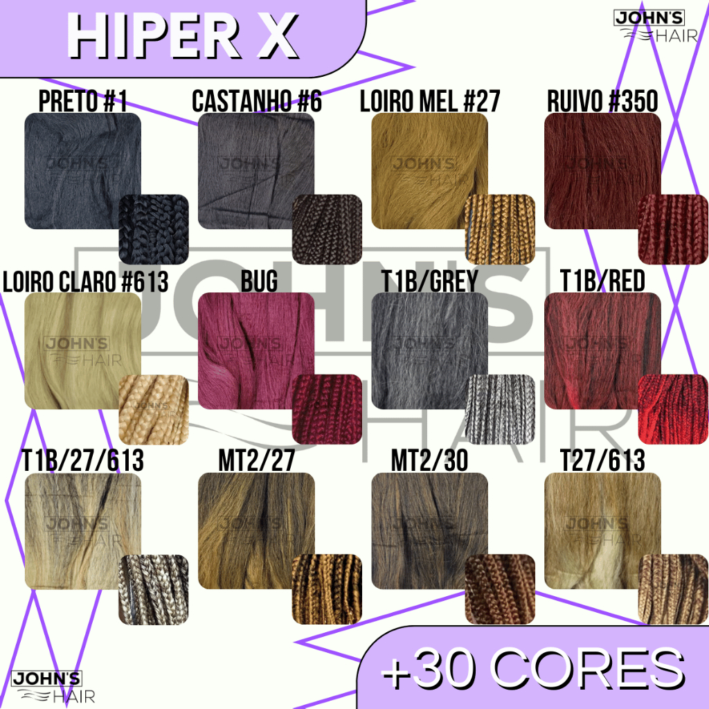 Kit 2 Pacotes Cabelos Jumbo Jumbão Box Braids Kanekalon 400 Gramas Fibra Premium + Anéis — imagem 2 de 2