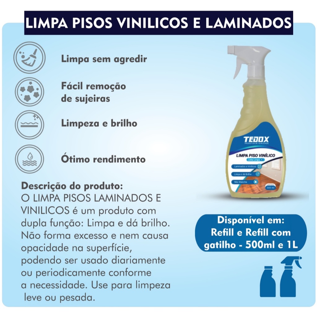 Limpa Piso Vinilico 500ml - TEDOX