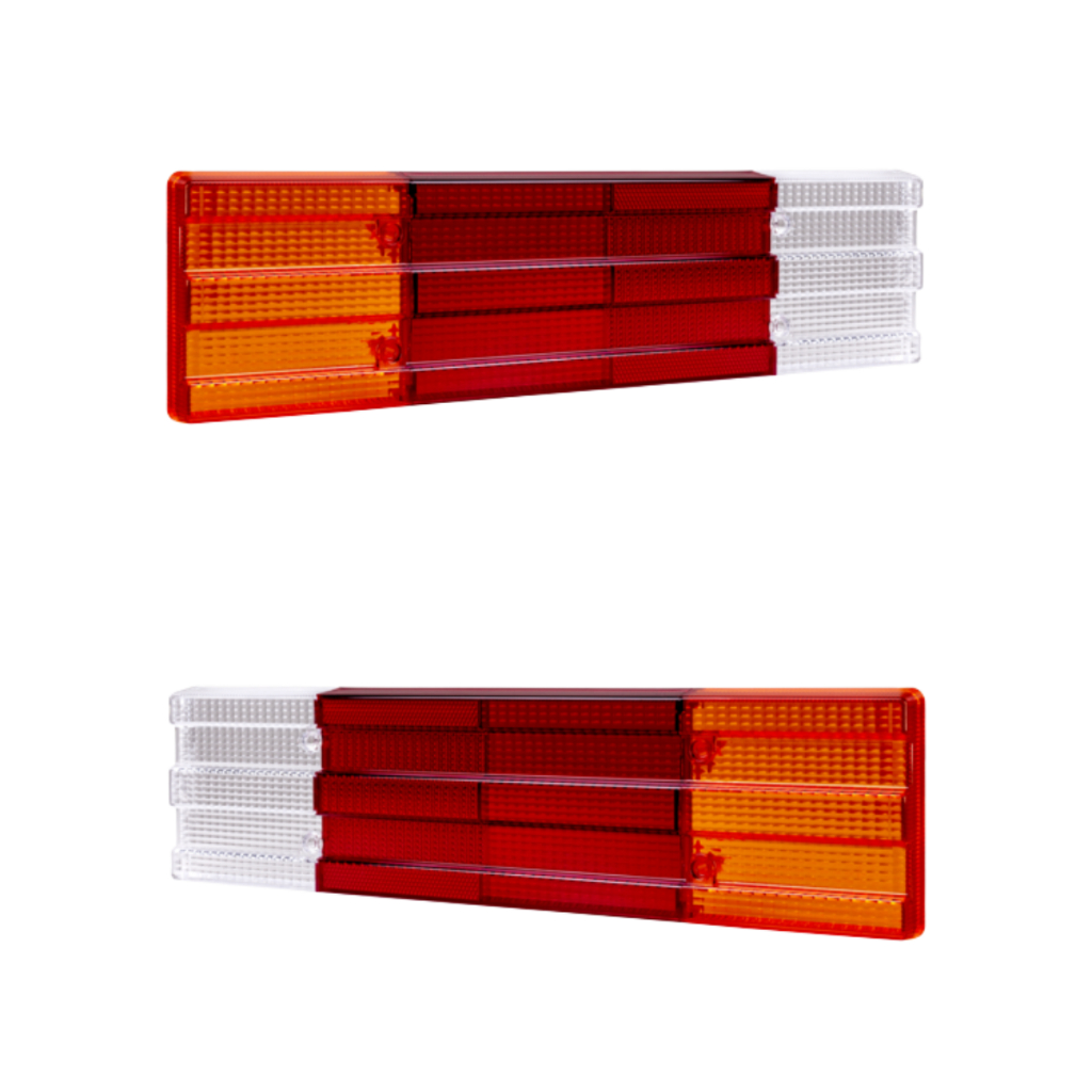 Par Lente Lanterna Traseira Mercedes MBB 89 em Diante - Tricolor em Oferta na Shopee