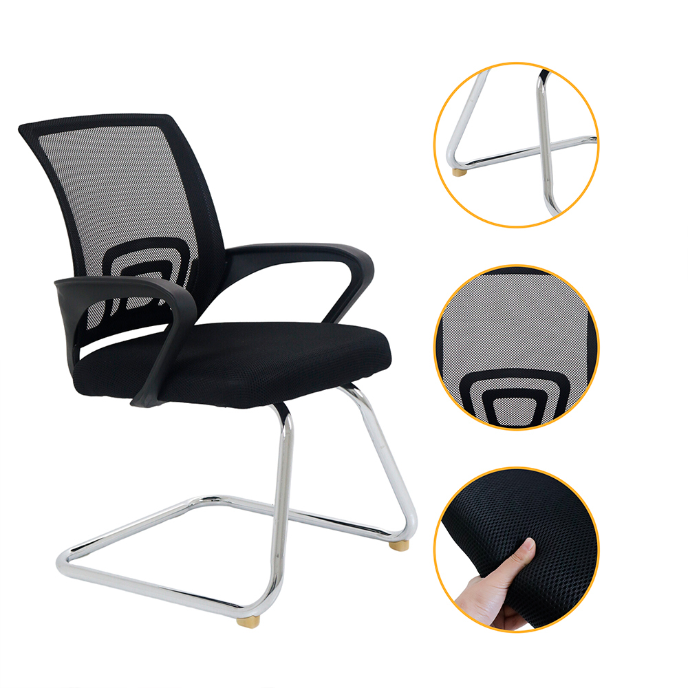 Cadeira para escritório Detroit Fixa Mesh Tela Preta Home Office em Oferta na Shopee