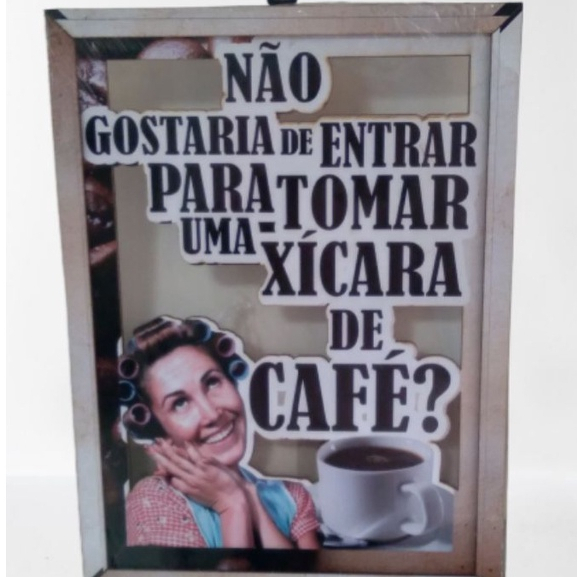 Quadro Decorativo Dona Florinda Cantinho Do Café Placa De Parede Decoração Madeira Mdf