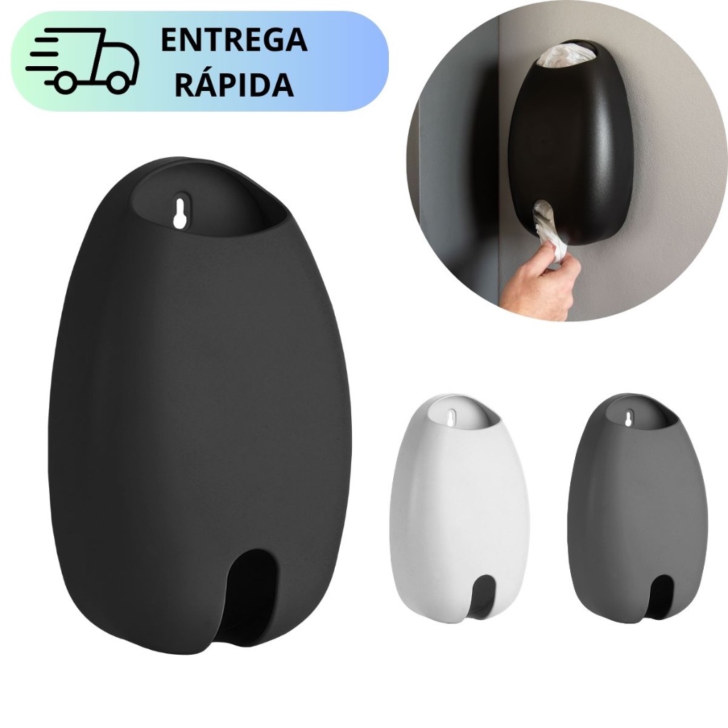 Porta Sacolas Dispenser Puxa Saco de Plastico Lavanderia Cozinha Organizador de Saquinhos Trium OU