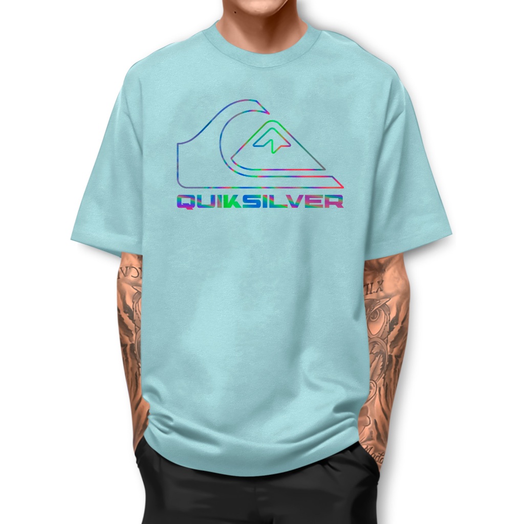 Camiseta QUIKSILVER COLORIDO LOGO  Camisa premium MPF