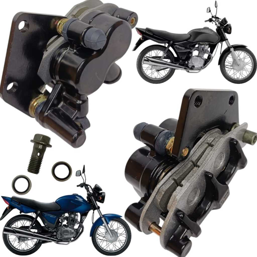 Pinça de Freio Dianteira Pistão Duplo Cg Fan Titan 125 150 até 2008