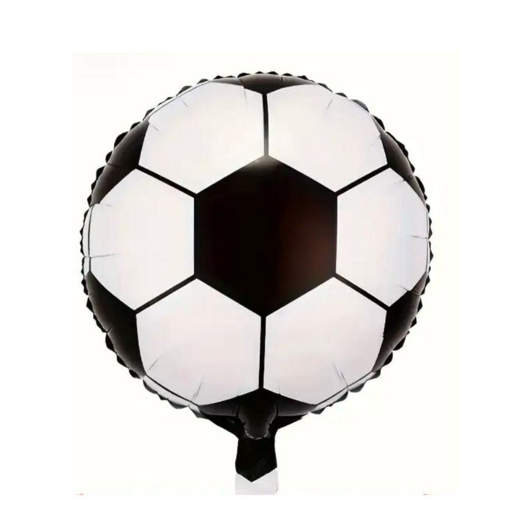 10 Balão Bola Futebol 22 cm Centro de Mesa Decoração Festa Metalizado