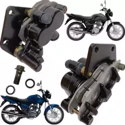 Pinça de Freio Pistão Duplo Cg Titan 150 2004 a 2008 Preta