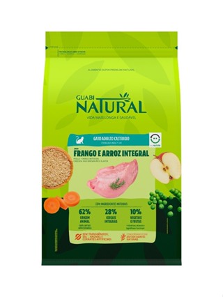 Ração Guabi Natural Gatos Castrados Frango e Arroz 7,5kg em Oferta na Shopee