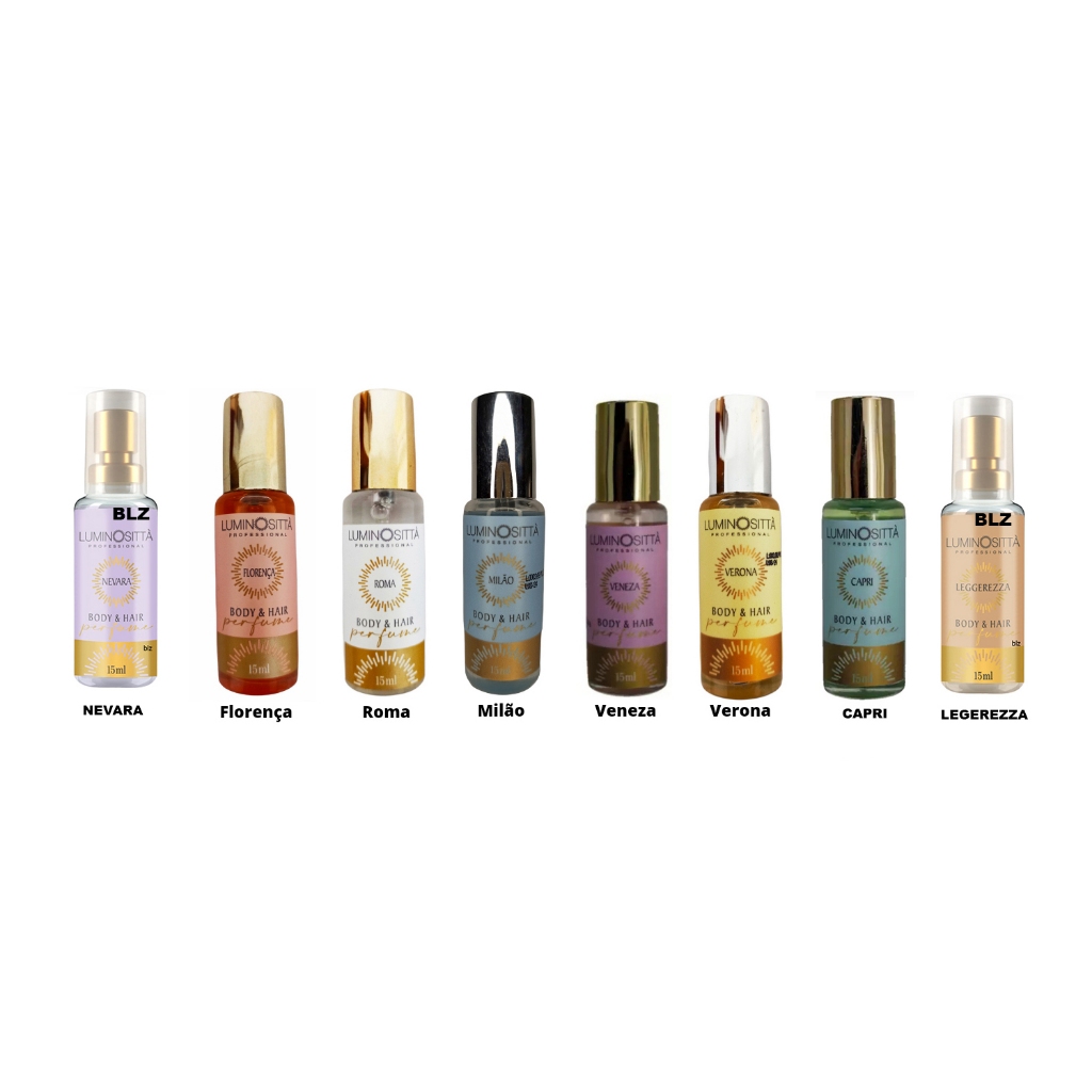 Perfume para Cabelo e Corpo Spray Luminosittà 15ml
