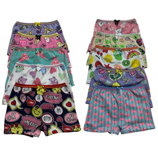 Kit 10 Calcinha Box Boxer Shortinho Infantil Menina de Microfibra Estampado em Oferta na Shopee