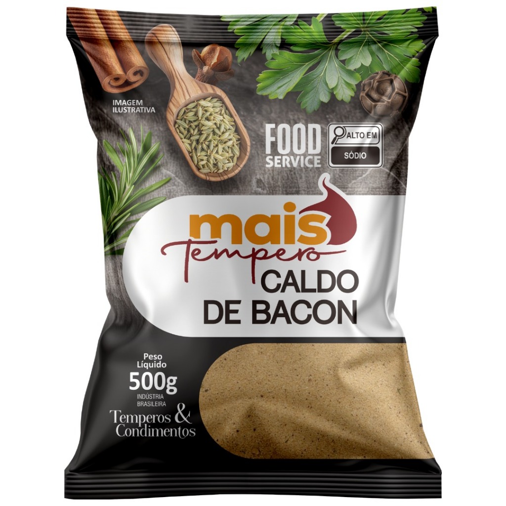 Caldo de Bacon 1kg- Delicioso Tempero  Alimentos Marca Oficial Mais Tempero