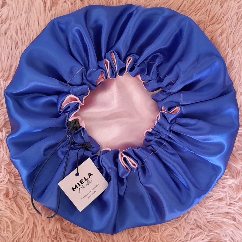 Touca para dormir de cetim dupla face antifriz