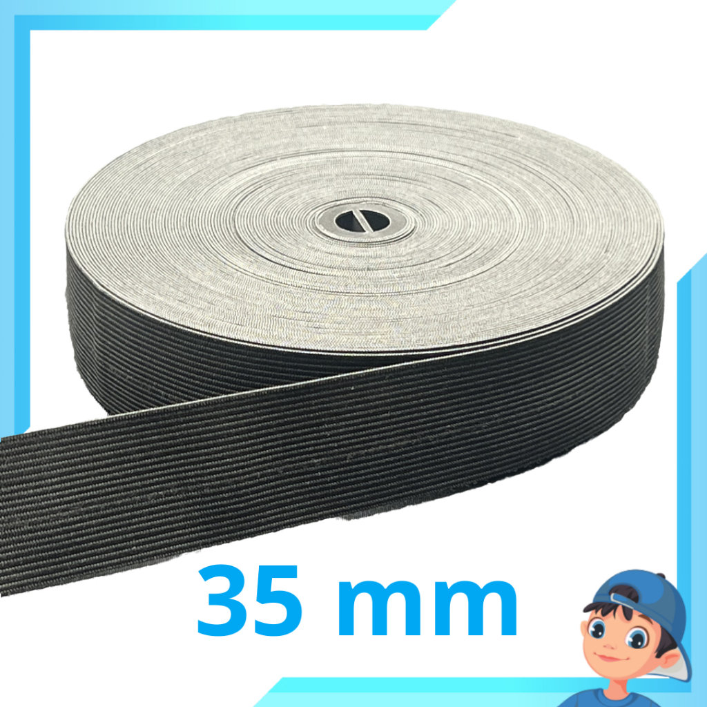 Elástico Preto 35mm ( 3,5 cm ) Poliéster / Elastodieno ( Firme e Resistente ) em Oferta na Shopee
