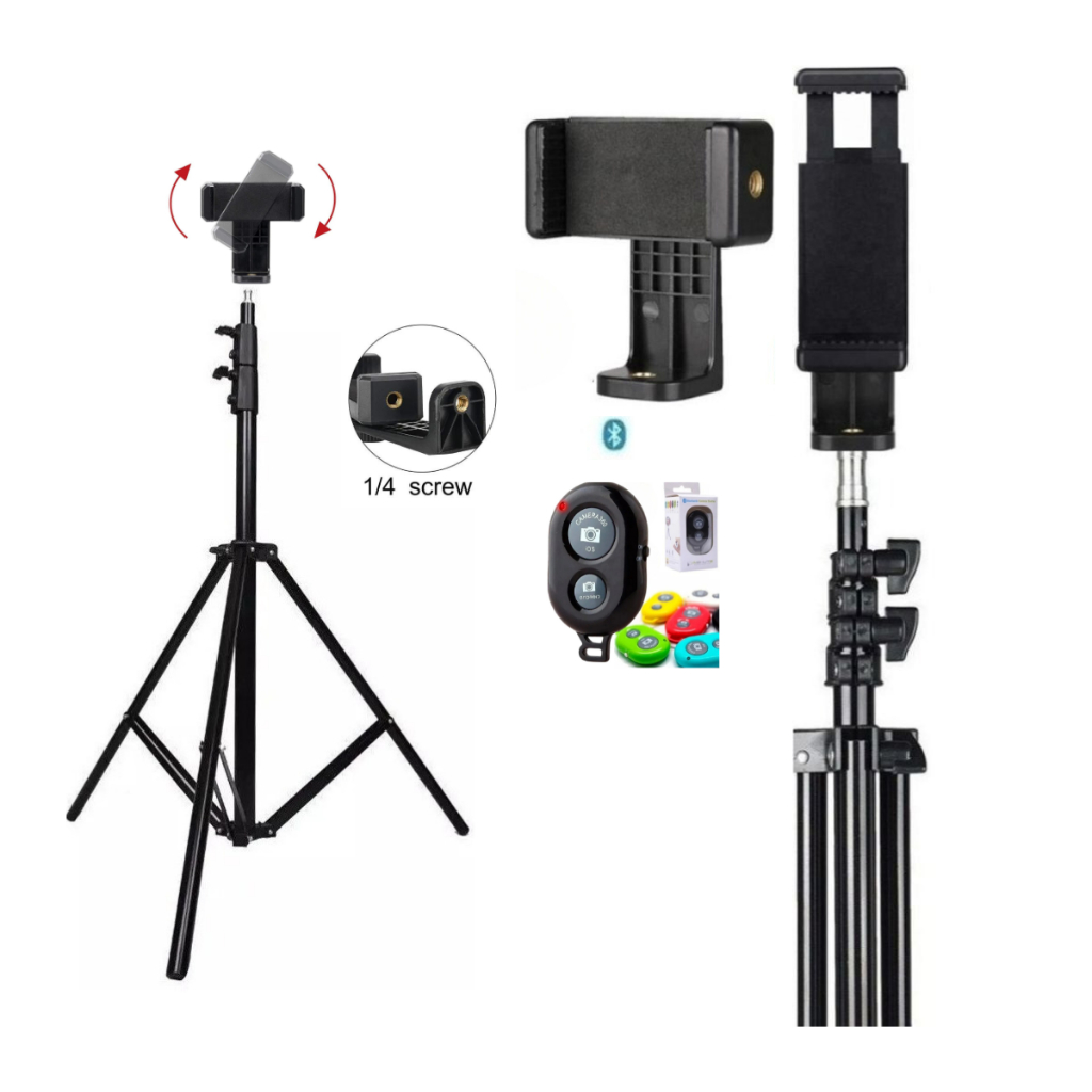 Tripé Celular Webcam Universal e Ring Light
