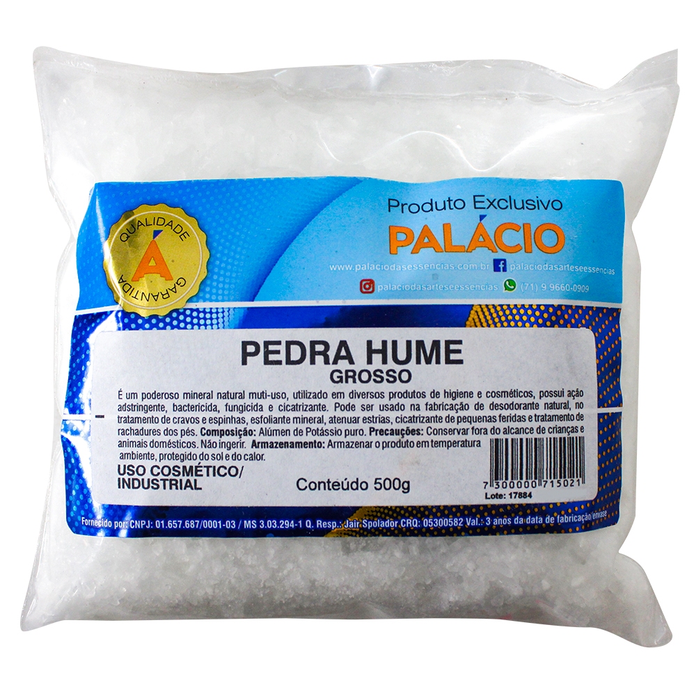 Pedra Hume Grosso (desodorante natural, esfoliante mineral, bactericida, fungicida e etc) – 500 g