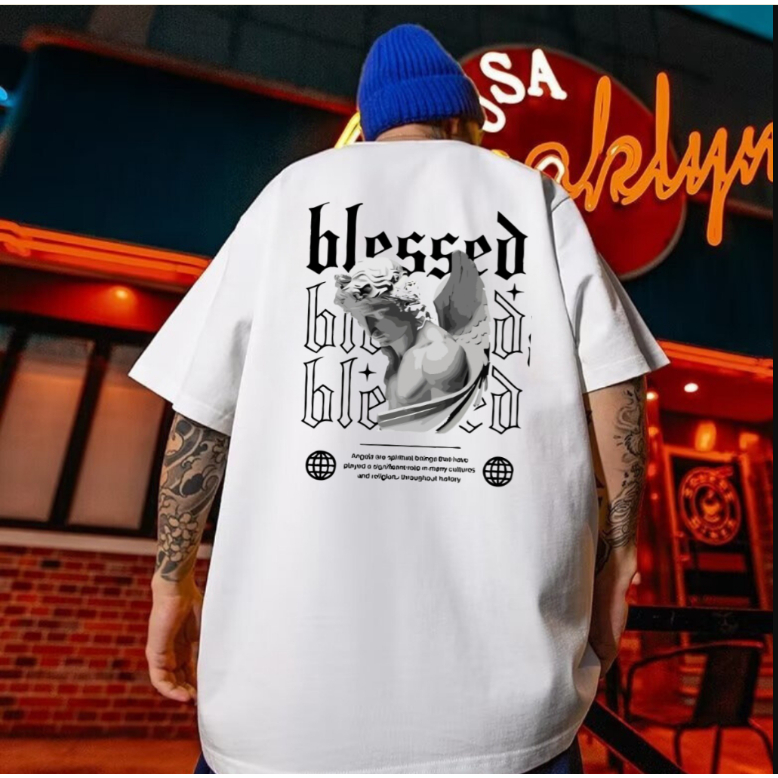 Camiseta Oversized Streetwear Unissex Blessed