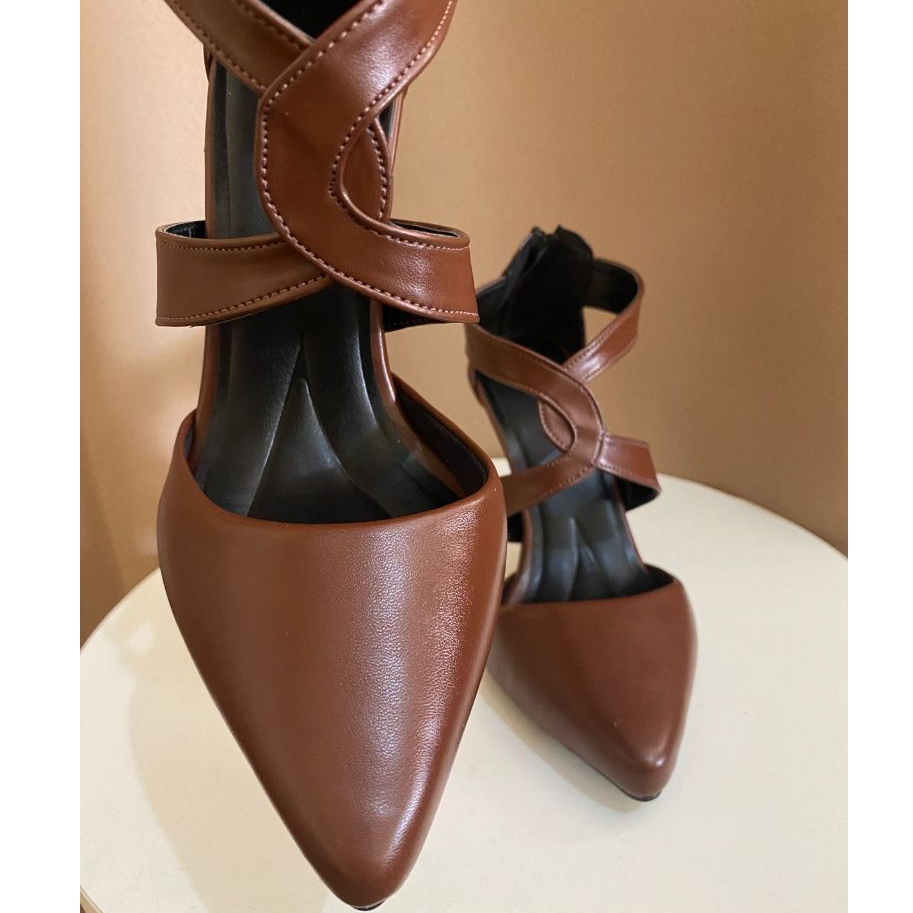 Sapato Feminino Scarpin Confortável Bico Fino Salto Alto de 9cm Para Uso Social