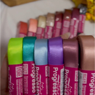 (CF003-10M)Fita de cetim com 15mm de largura em pecas de 10m. em Oferta na Shopee