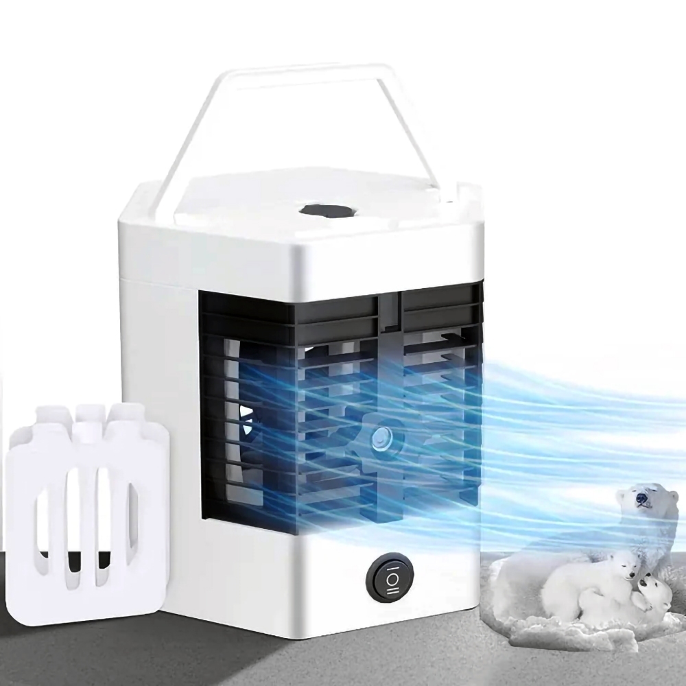 Mini Ar Condicionado Ventilador Portátil Climatizador Umidificador USB Quarto Sala Escritório