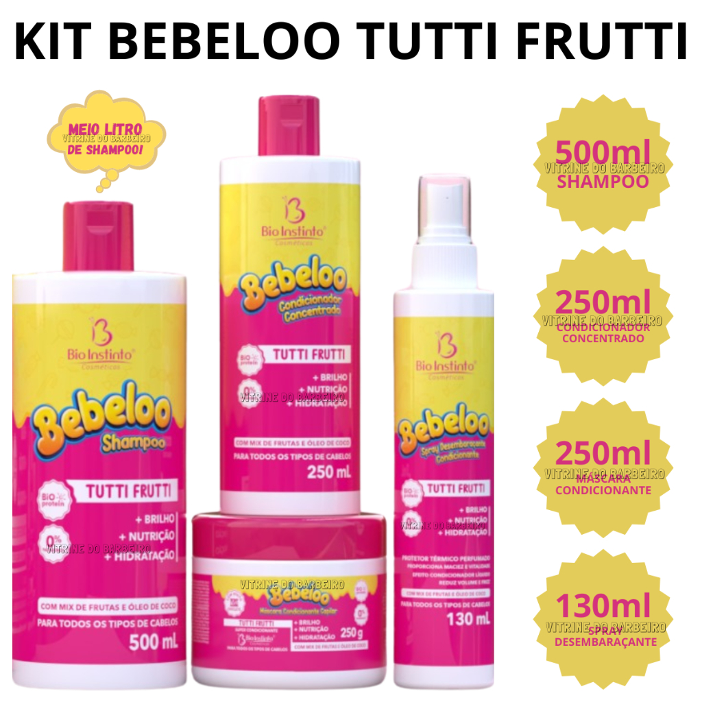 Kit P Hidratação dos Cabelos Máscara Shampoo e Condicionador