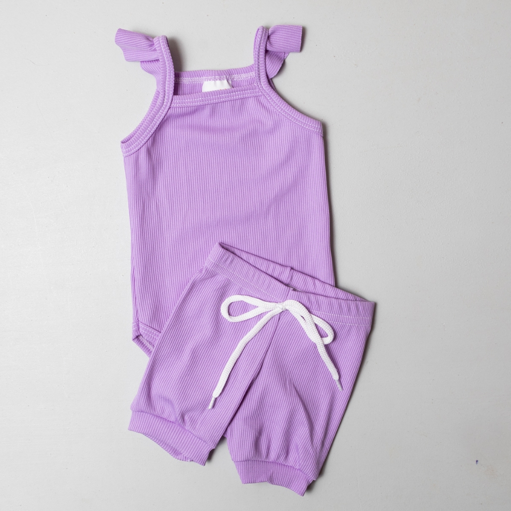 Conjunto Para Bebê Menina Verão Canelado