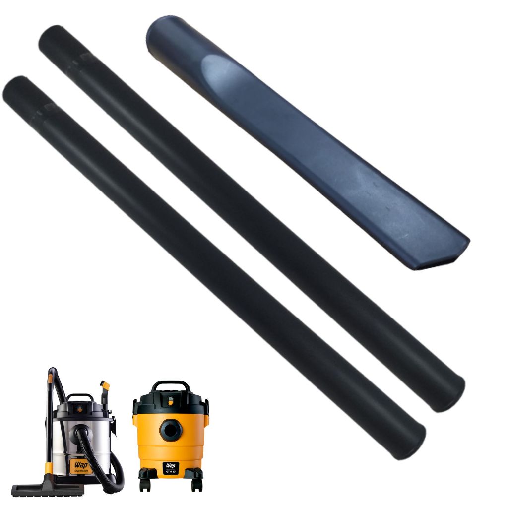 2 Tubo Extensor + Bico Longo Preto Aspirador Wap Gtw 10 12 20