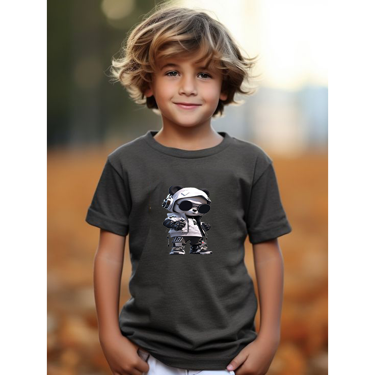 Camiseta Tshirt Infantil Criança Juvenil Bebê Unissex Algodão100% Passeio Casual Urso Estiloso