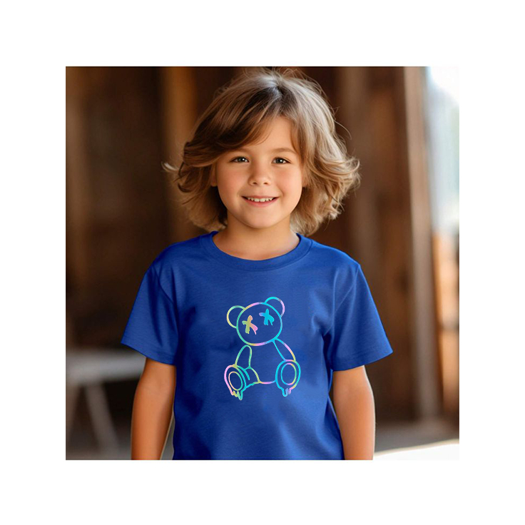 Camiseta Tshirt Infantil Criança Juvenil Bebê Unissex Algodão100% Passeio Casual Urso Colorido