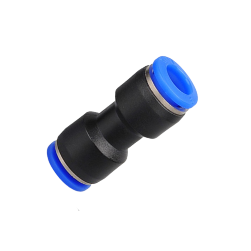 União Emenda Reta Pu 8mm Pneumática Engate Rápido 4 Peças