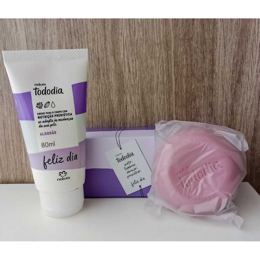 Kit Para Presentear Sacola + Hidratante + Sabonete Natura O Boticário Feminino Masculino Infantil