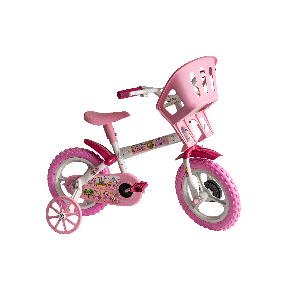 Bicicleta Infantil Princesinhas Aro 12 Styll Baby para menina rosa princesa