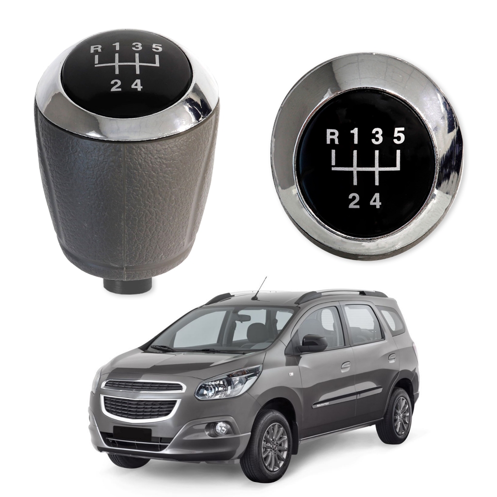 Manopla de Câmbio 5 Marchas Chevrolet Spin 2013 a 2019 Tipo B Encaixe Parafuso Enroscado