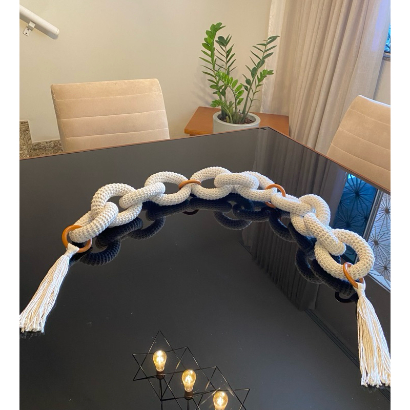 colar de mesa de crochê (decorativo)
