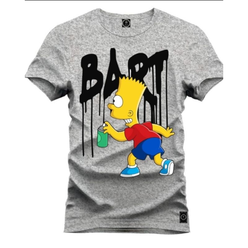 camiseta  unissex Bart Simpson pichando malha 100%algodao