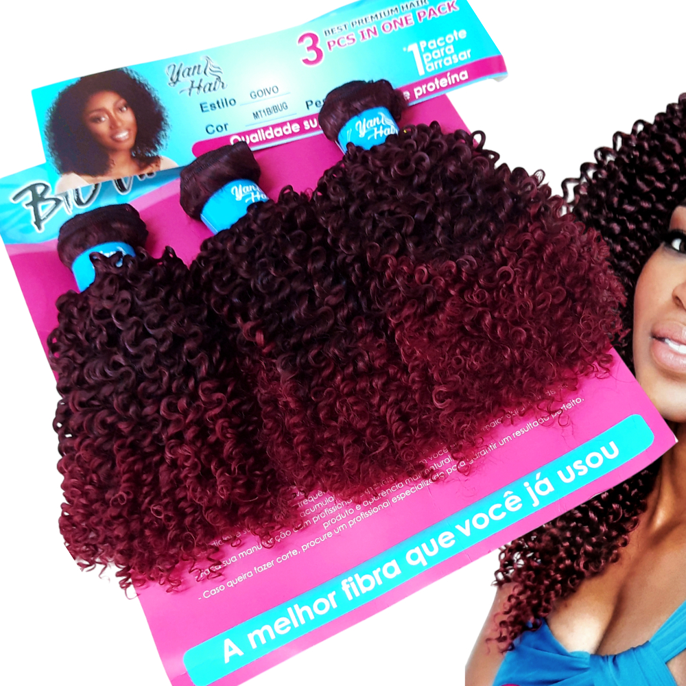 Cabelo Goivo Bundles Fibra De Proteína 3 Telas 300g COR MT1B/BUG - Californiana Vinho em Oferta na Shopee