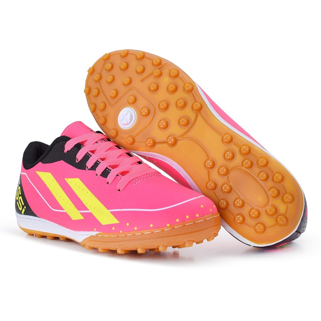 Chuteira Futsal Allads Messi Rosa Society Quadra Salão com Solado Costurado Envio Rapido — imagem 2 de 2
