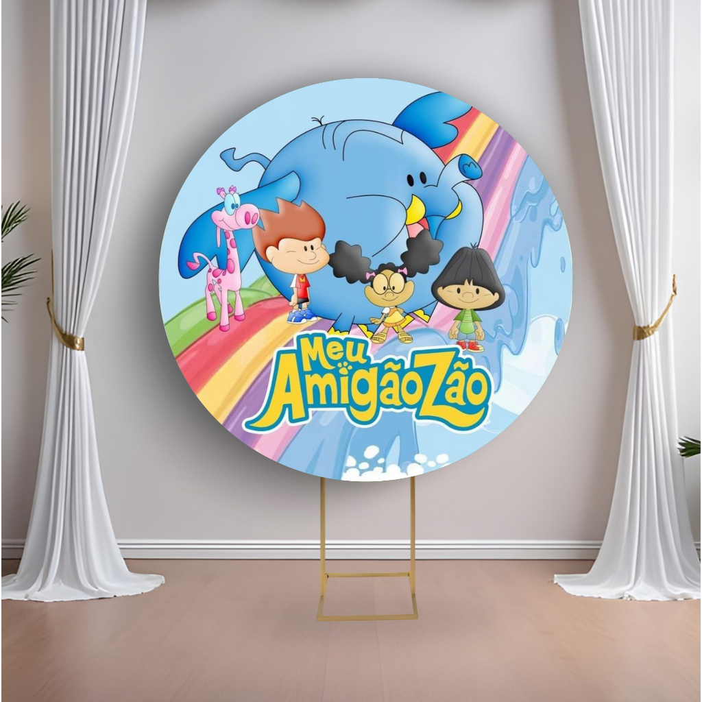Painel Meu amigãozão - Sublimado Tecido Helanca com Elástico.