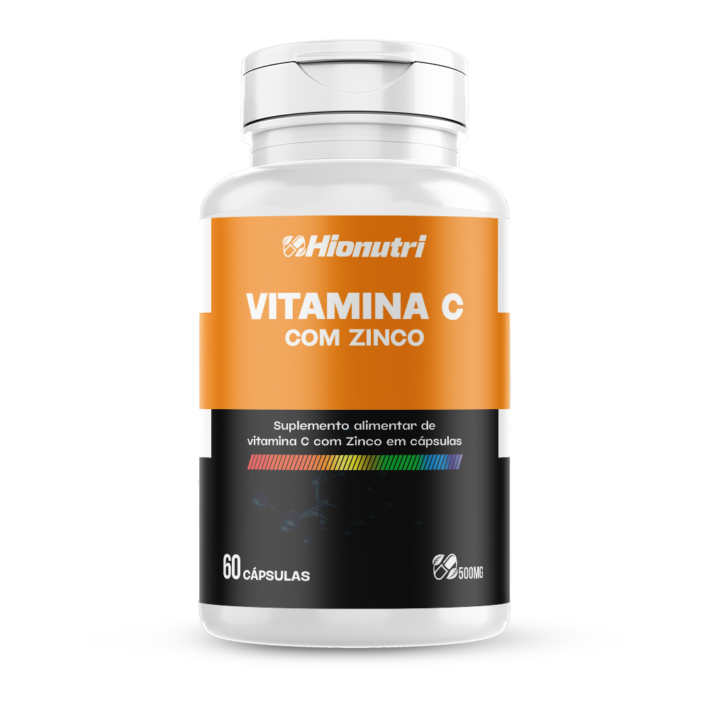 Vitamina C Com Zinco 60 Capsulas 500 Mg Hionutri