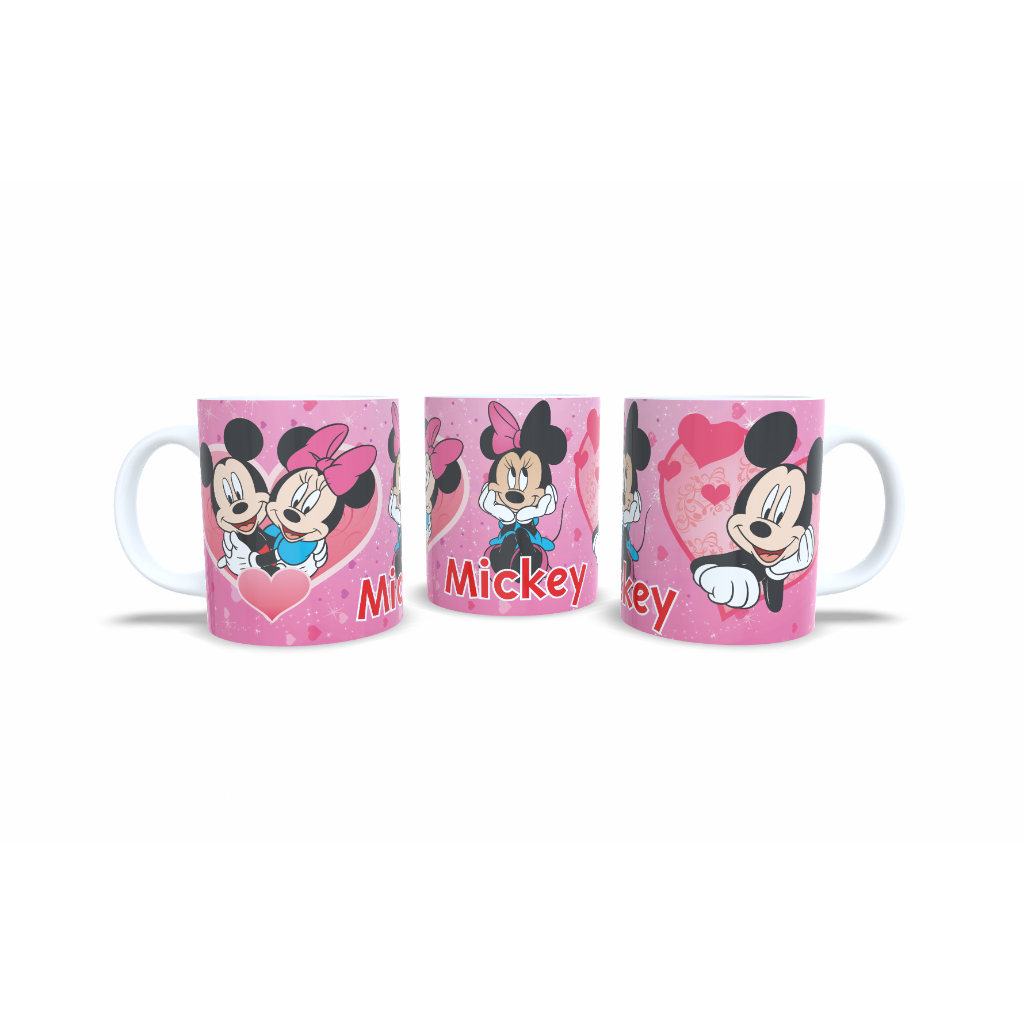 Caneca Mickey Minnie Personalizada Nome Desenho Mickey Mouse Infantil Crianca Presente Full HD 2593
