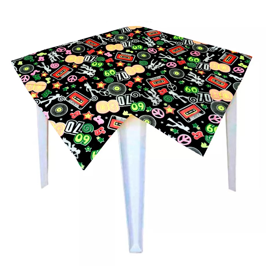 Toalhas de mesa 70X70 - FESTA RETRO de 5 a 20 unidades