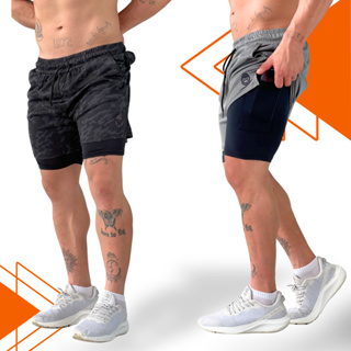 Kit 2 Shorts Masculino de Compressão Kong em Oferta na Shopee
