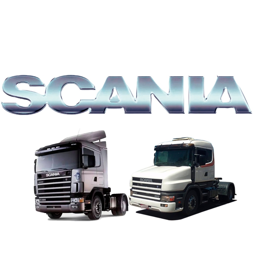 Emblema Da Grade Frontal Scania S4 Cabines P/G/R - Em Plástico Cromado