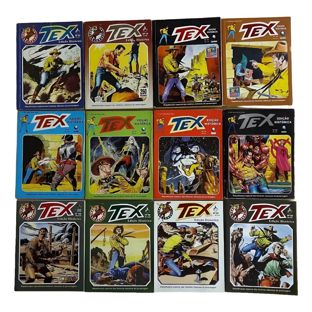 Tex Edição Histórica De Faroeste Por Giovanni Luigi Bonelli Aurélio Galleppini - Português Globo E Mythos 1º Série Volum