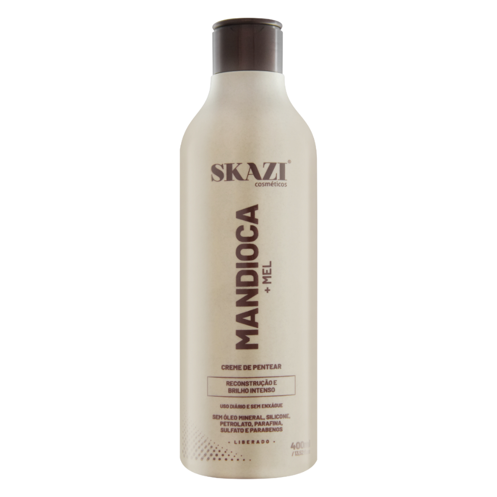 CREME DE PENTEAR  SKAZI MANDIOCA E MEL LIBERADO 400ML em Oferta na Shopee