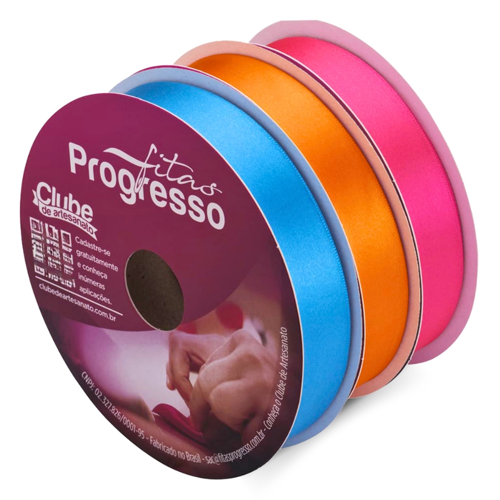 Fita de Cetim 22mm Progresso Face Simples N°5 50m em Oferta na Shopee