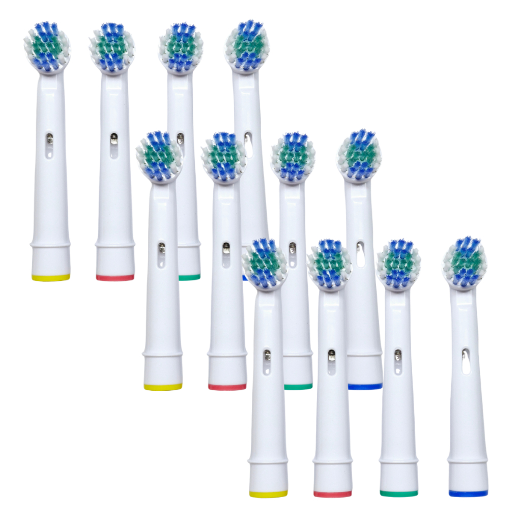 Refil Kit 12 Peças Compativel Com Oral B Braun Escovas Eletricas Giratorias Profissional
