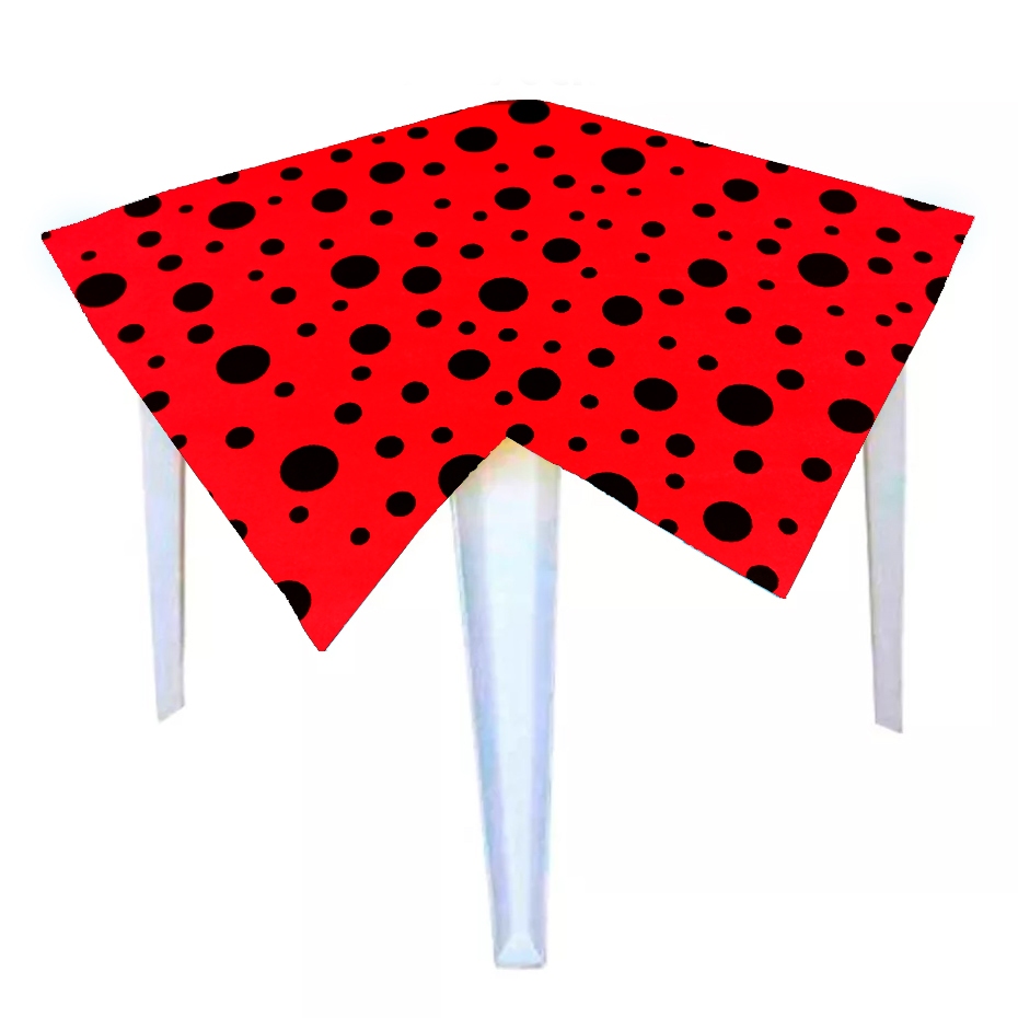 Tnt Toalha de Mesa 70x70 -Ladybug Joaninha póa bolinhas preto e vermelho de 5 a 20 unidades em Oferta na Shopee